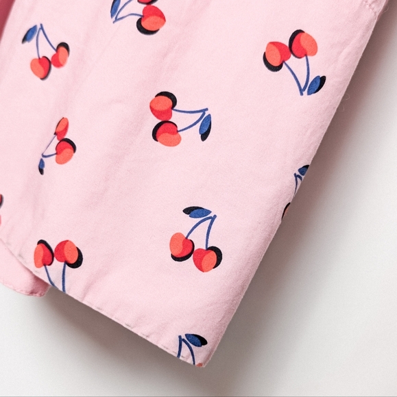 KATE SPADE Cherry Toss Poplin Dress Pink Midi Size 4 - Picture 10 of 12